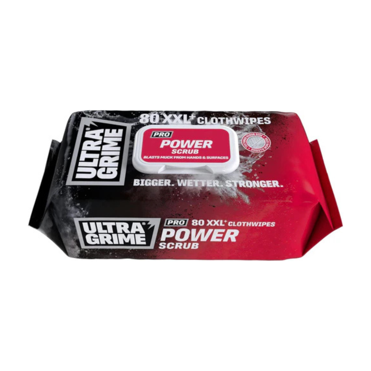 UltraGrime PRO Power Scrub Wet Wipes XXL 80 Pack Heavy Duty Scrubbing Wipes