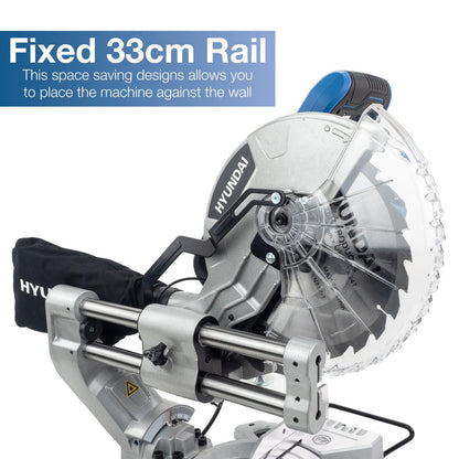 Hyundai HYMS2000E Electric Mitre Saw 2000W 230V 255mm Chop Saw Sliding Saw Woodworking Chop Saw