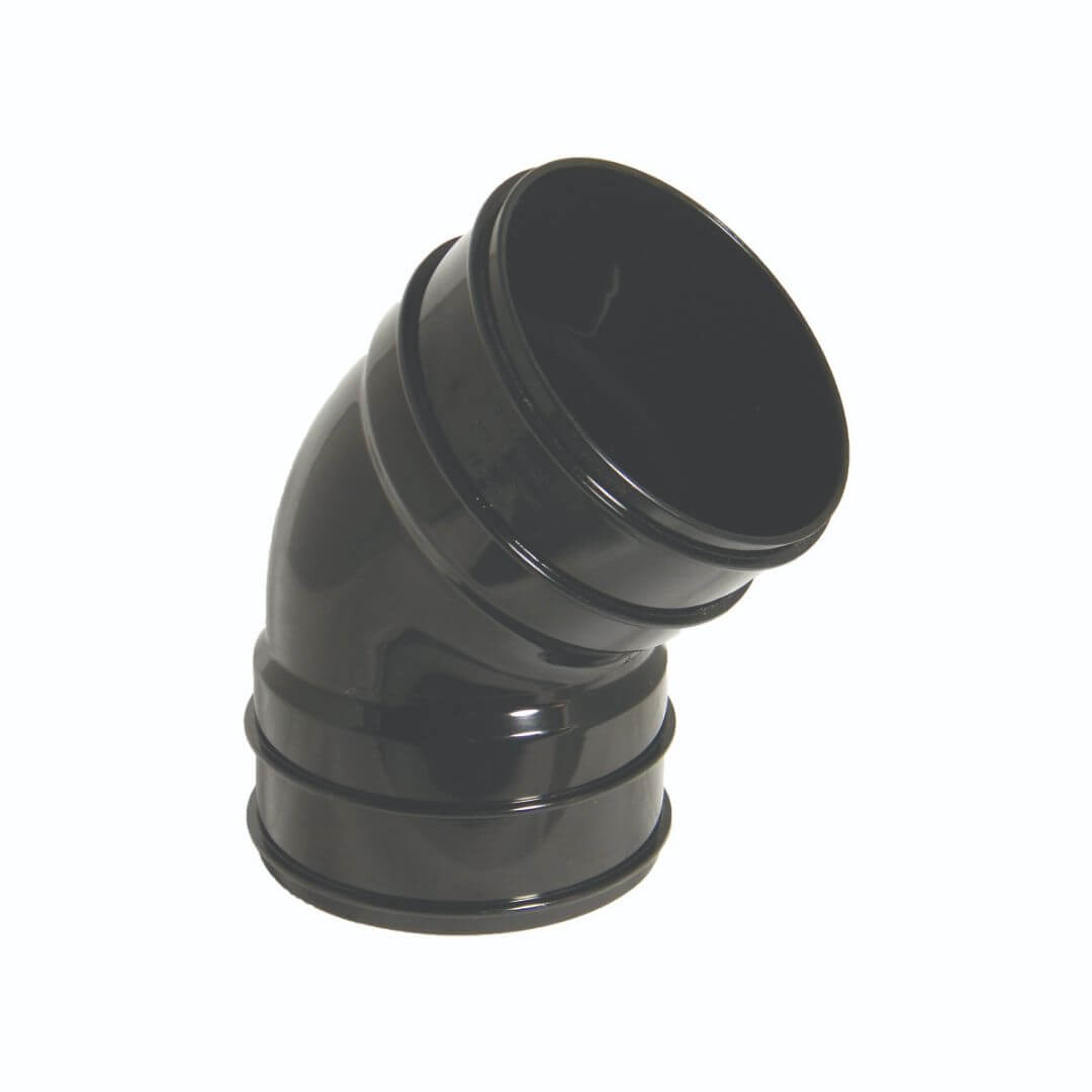 FLOPLAST SOLV SOIL 110 135D BEND(2XSOCKET); BLK