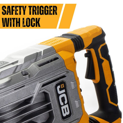 JCB 21-DH1700 Demolition Hammer 1700W 65J 30mm Hex Breaker 230V Concrete Chisel Concrete Breaker Chisel