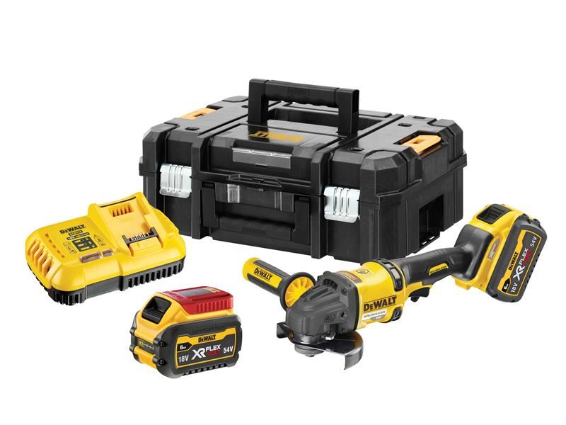 DeWalt DCG418T2-GB DCG418T2 XR FlexVolt Grinder 125mm 54V 2 x 6.0Ah Li-ion