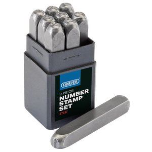 Draper 0-9 NUMBER STAMP SET 3/16 37337 Number Stamp Sets