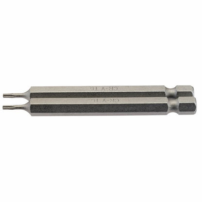 Draper 2PC 75MM T6 S/D.BIT 66827 1/4" hex. Draper TX-STARÂ® E Shank Insert Bits
