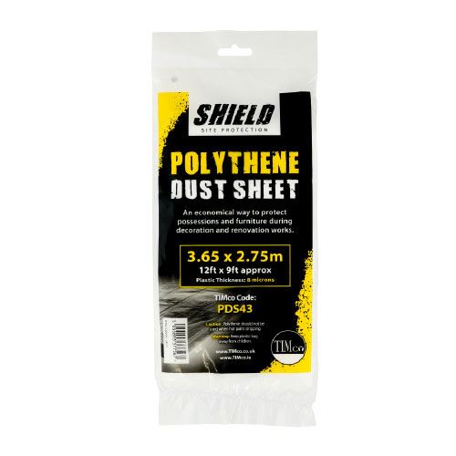 TIMCO Polythene Dust Sheet 3.65m x 2.75m Pack 1