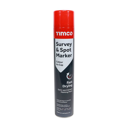 TIMCO Survey & Spot Marker Red Red 750ml Pack 1.0