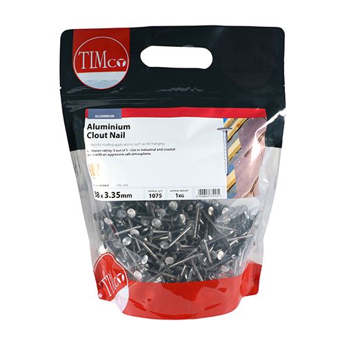 TIMCO Clout Nail - Aluminium 38 x 3.35 Pack 1