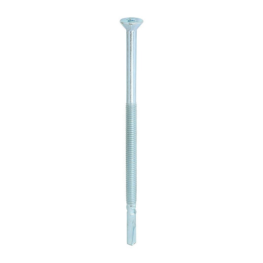 TIMCO WingTip Screw S/DRILL No4 Zinc 5.5 x 120 Silver Pack 100
