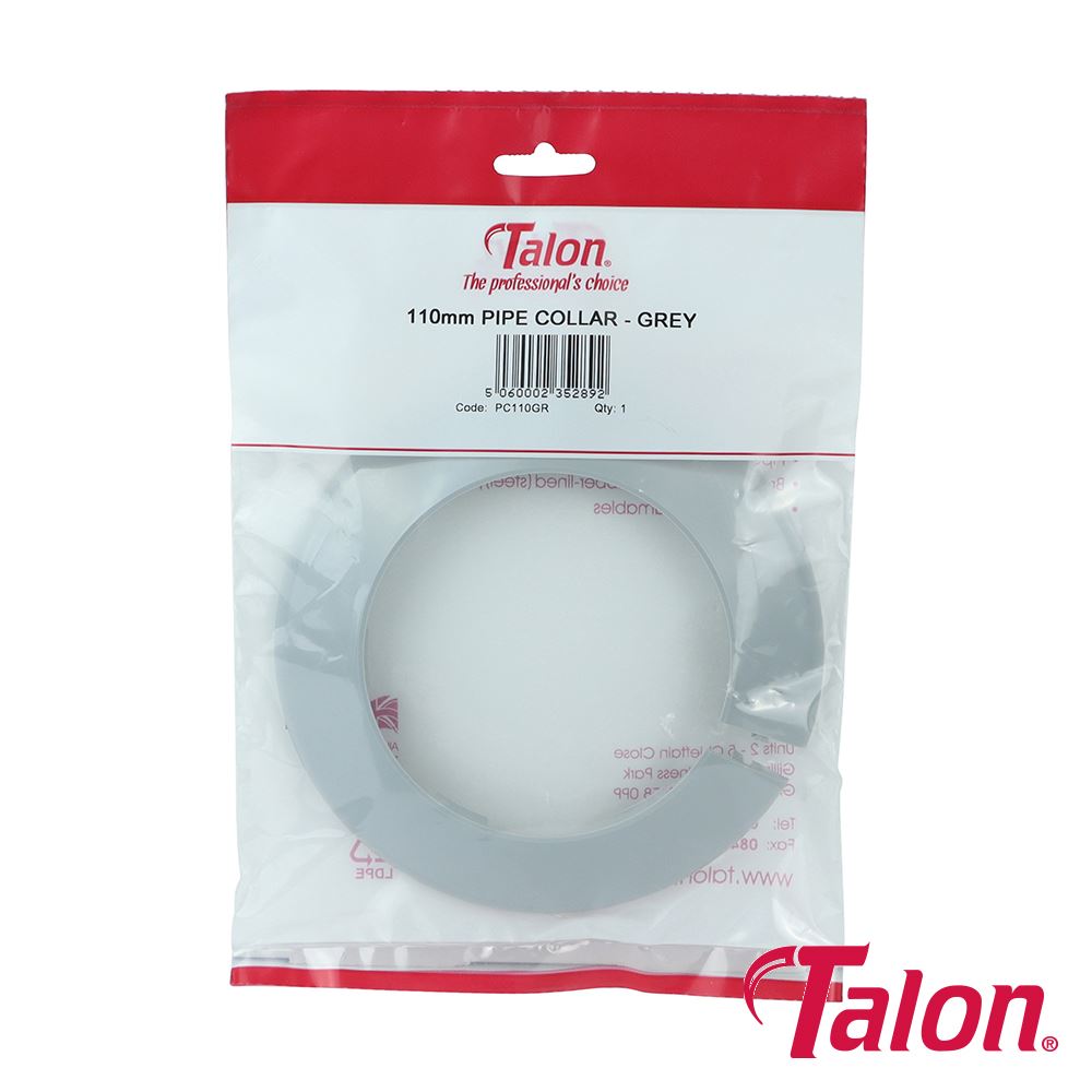 TIMCO Pipe Collar - Grey 110mm Grey Pack 1