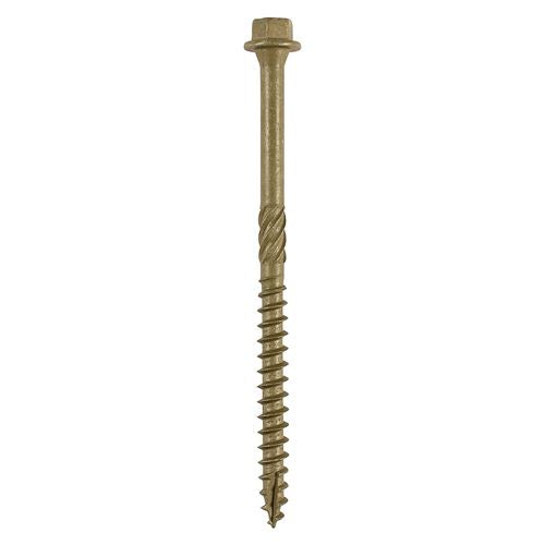 TIMCO Hex Head Timber Construction Screws 6.7mm Exterior Green – Various Lengths and Pack Sizes for Landscaping, Timber Framing and Structural Timber Fixing
