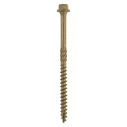 TIMCO Hex Head Timber Construction Screws 6.7mm Exterior Green – Various Lengths and Pack Sizes for Landscaping, Timber Framing and Structural Timber Fixing