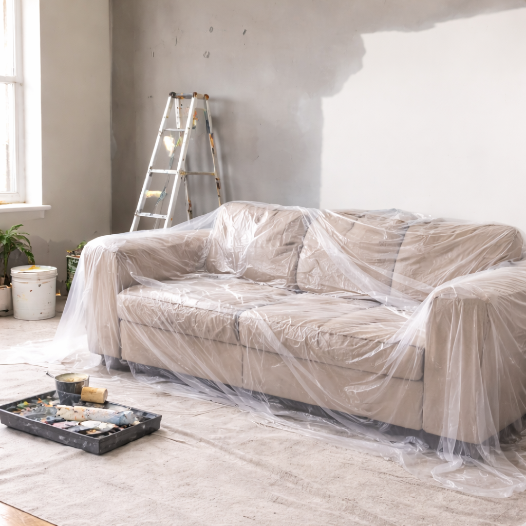 Yuzet Economy 40MU Temporary Protective Sheeting 4m x 25m TPS Clear dust sheet barrier Visqueen