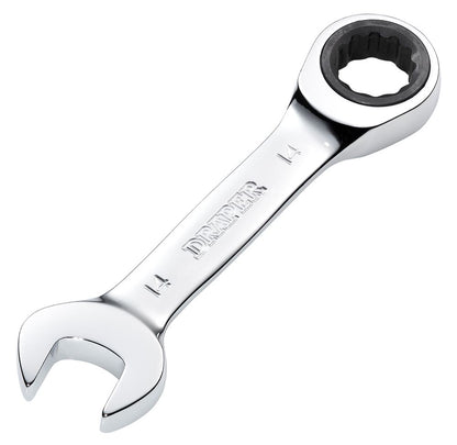 Draper 14MM STUBBY RATCHETING SPANNER 27895 27895 HI-TORQÂ® Metric Stubby Ratchet Combination Spanner