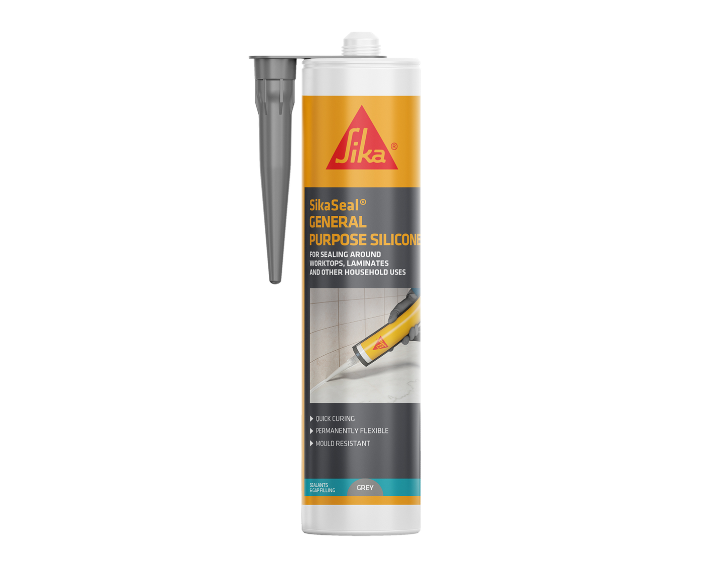 Sika General Purpose Silicone Sealant 310ml Waterproof Flexible Sealant for Kitchens Bathrooms Windows Doors Glazing and General Building Applications
