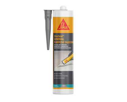 Sika General Purpose Silicone Sealant 310ml Waterproof Flexible Sealant for Kitchens Bathrooms Windows Doors Glazing and General Building Applications