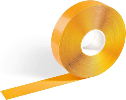 Durable DURALINE Slip Resistant Floor Marking Tape 50mm x 30m Yellow | Durable Floor Marking Tape for Office, Warehouse and Workplace Use