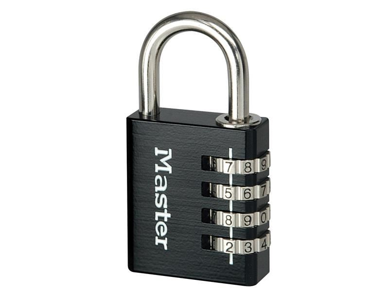 MasterLock 7640EURDBLK Black Finish 40mm 4-Digit Combination Padlock