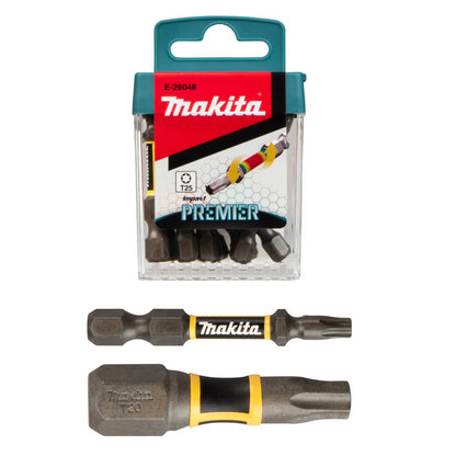 Makita T15,T20,T25 - 25mm,50mm Impact Premier Torsion Bit High Torque Screwdriver Bit