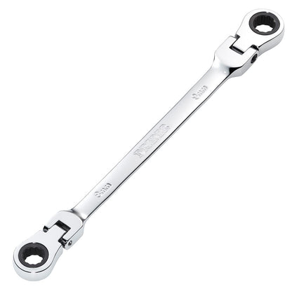 Draper 8X9 FLEX RATCHET RING SPANNER 27744 27744 HI-TORQÂ® Metric Flexible Head Double Ring Ratchet Spanner