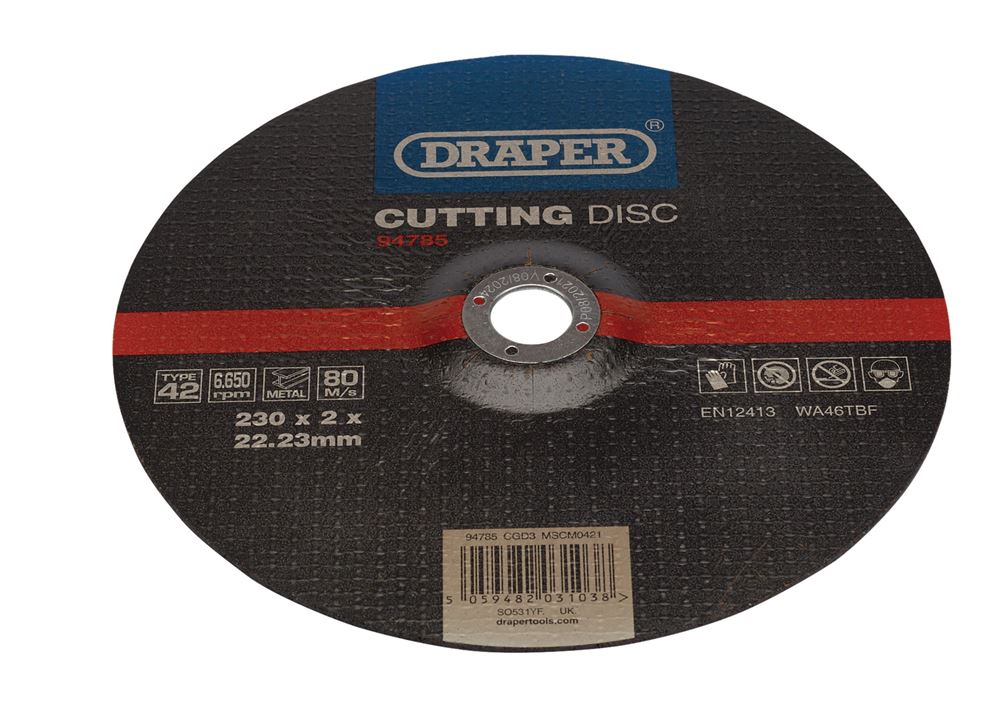 Draper CUT/DISC METAL - 230X2MM DPC 94785 DPC Metal Cutting Discs
