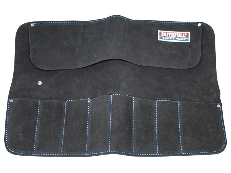 Faithfull FAILCR8B 8 Pocket Leather Chisel Roll FAILCR8B |