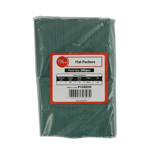 TIMCO Flat Packers - Green 100 x 28 x 1 Green Pack 200