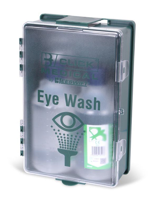 CLICK MEDICAL MOUNTABLE EYEWASH STATION 2X500ML GREEN