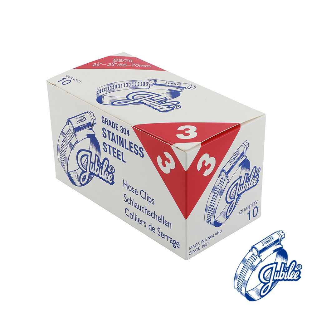 TIMCO Jubilee Clip SS 55-70mm Pack 10
