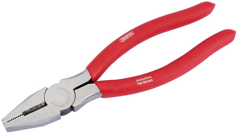 68236 Draper Redline Redline Combination Plier with PVC Dipped Handle, 200mm RL-CP2 Pliers Combination Pliers Professional Trade DIY Workshop Garage