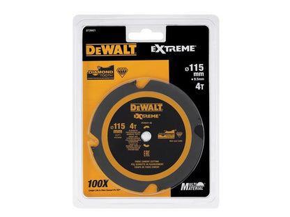 DeWalt DT20421-QZ DT20421 PCD Circular Saw Blade 115 x 9.5mm x 4T