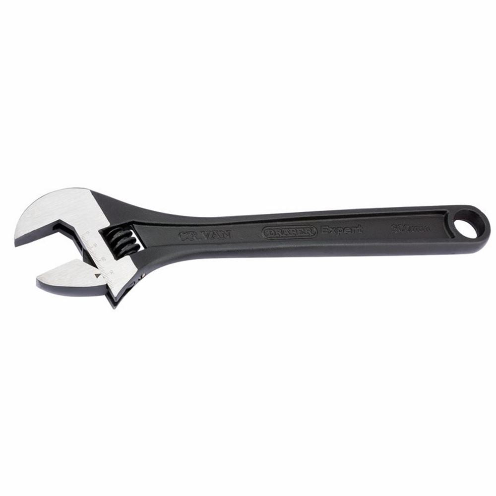 52682 Draper Expert Expert Crescent-Type Adjustable Wrench with Phosphate Finish, 300m Spanner/Wrench Adjustable Wrenches 300mm Professional Trade D