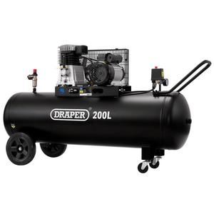 Draper AIR COMP. BELT DRIV.3HP 200LTR 55315 200L Belt-Driven Air Compressor (2.2kW)