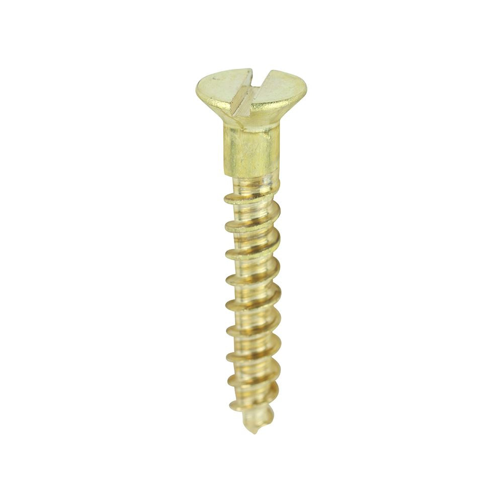 TIMCO Brass Timber Screw SLOT CSK 4 x 3/4 Pack 200