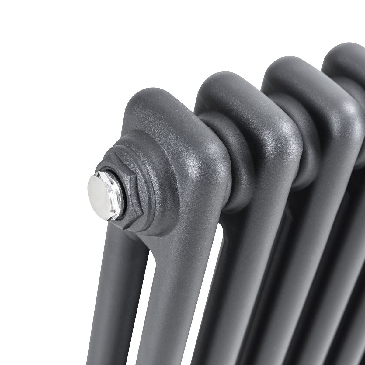 Baridi DH360 Horizontal Traditional 2 Column Radiator 600 x 1147mm - Anthracite | Steel | Horizontal traditional two column radiator delivers a BTU