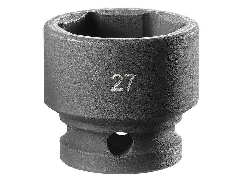 FCM 6-Point Stubby Impact Socket 1/2in Drive 27mm