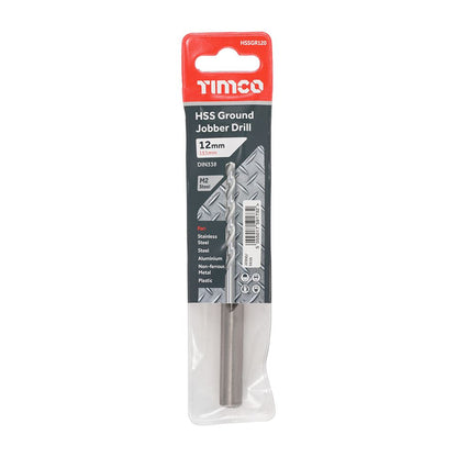 TIMCO HSS-G Jobber Drill Bit M2 12.0mm Pack 1