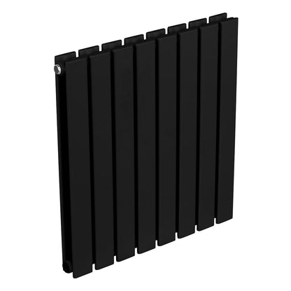 Baridi DH344 Horizontal Radiator Contemporary Double Flat Panel Design 600 x 560mm - Black | Steel | Horizontal flat panel design delivers a BTU