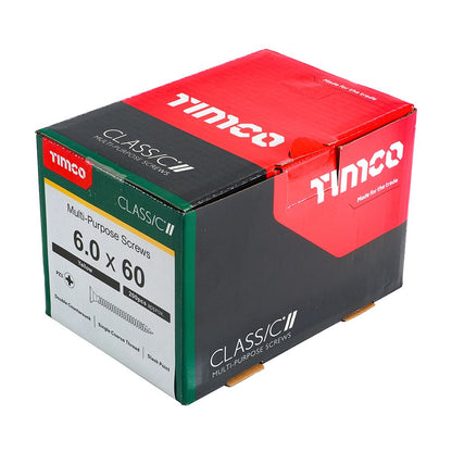 TIMCO Classic Screw PZ3 CSK ZYP 6.0 x 60 Gold Pack 200