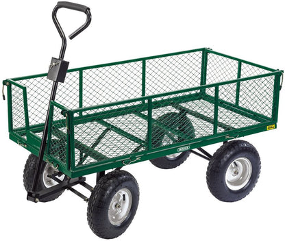 85634 Draper Heavy Duty Steel Mesh Cart,450kg GMC/450 Waste Collection, Composting and Tidying L 1220 x W 610 x H 274mm Professional Trade DIY Works