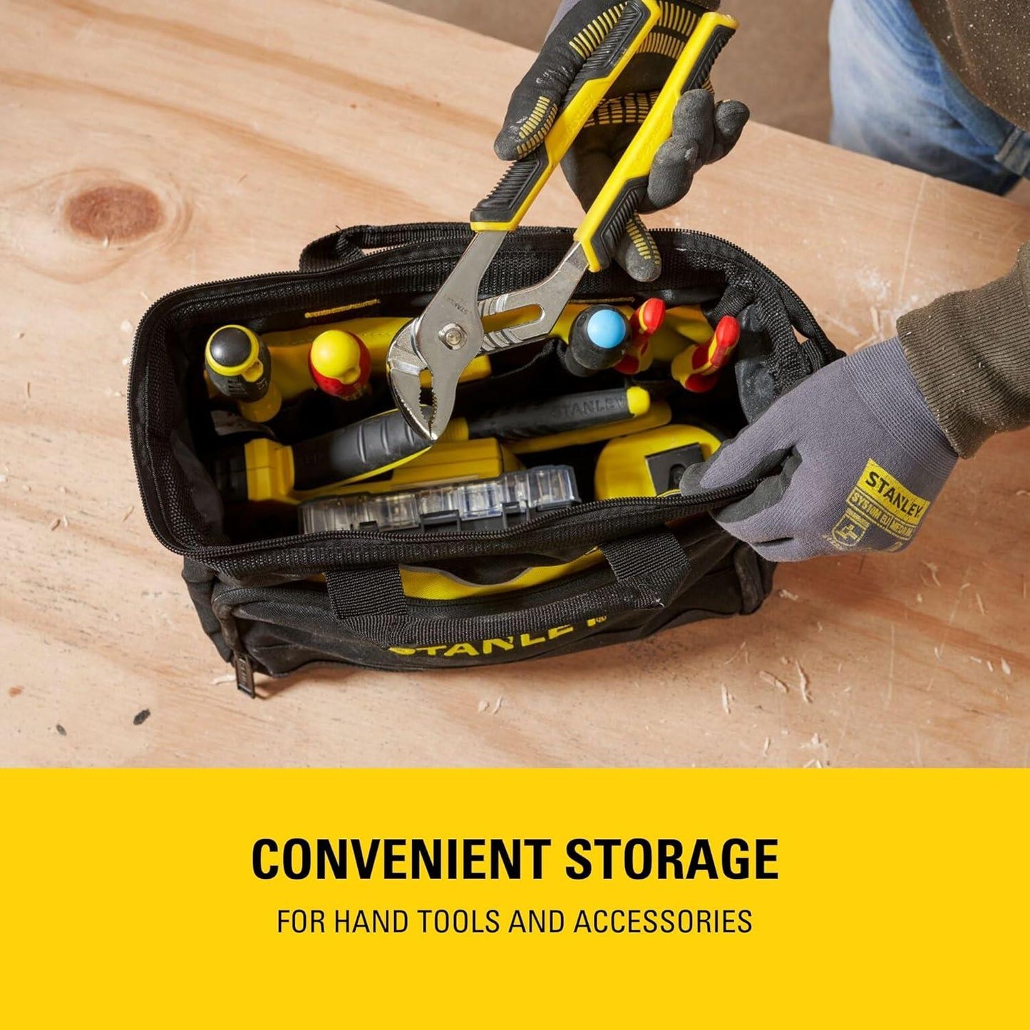 STANLEY 1-93-330 Tool Bag 30cm 12in Heavy Duty Zip Storage Carry Case