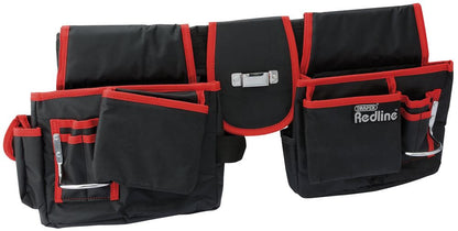 67832 Draper Redline Redline Double Tool Pouch, Black RL-PTP Tool Pouches Professional Trade DIY Workshop Garage Use