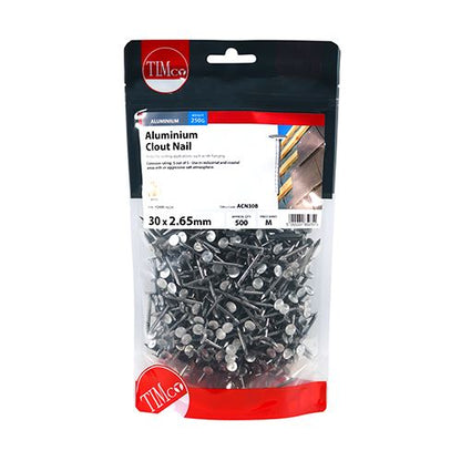 TIMCO Clout Nail - Aluminium 30 x 2.65 Pack 0.25