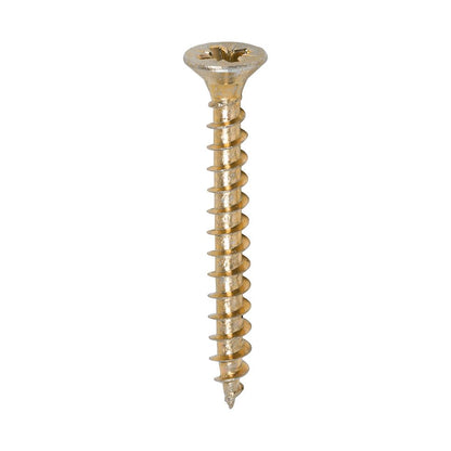 TIMCO Solo Woodscrew PZ2 CSK ZYP 4.0 x 35 Gold Pack 200