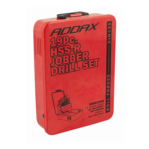 TIMCO HSS-R Jobber Bit Set 1-10mm 19pcs Pack 1