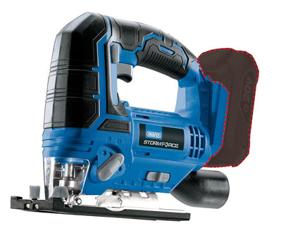 89477 Draper Storm Force Storm Force 20V Jigsaw (Sold Bare) CJ20SF 20V Storm Force Power Interchange Range Professional Trade DIY Workshop Garage Us