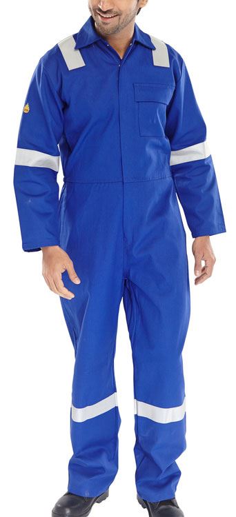 Beeswift Nordic Design Fire Retardant Boilersuit – 300gsm Cotton FR Reflective Welding Workwear, Various Colours & Sizes