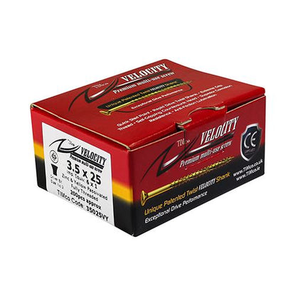 TIMCO Velocity Screw PZ3 CSK ZYP 6.0 x 40 Gold Pack 200