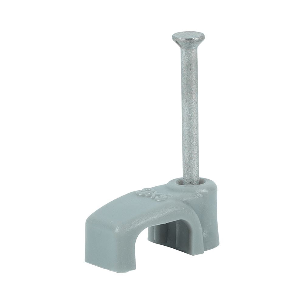 TIMCO Flat Twin&Earth Cable Clip GRY To fit 1.5mm Grey Pack 100