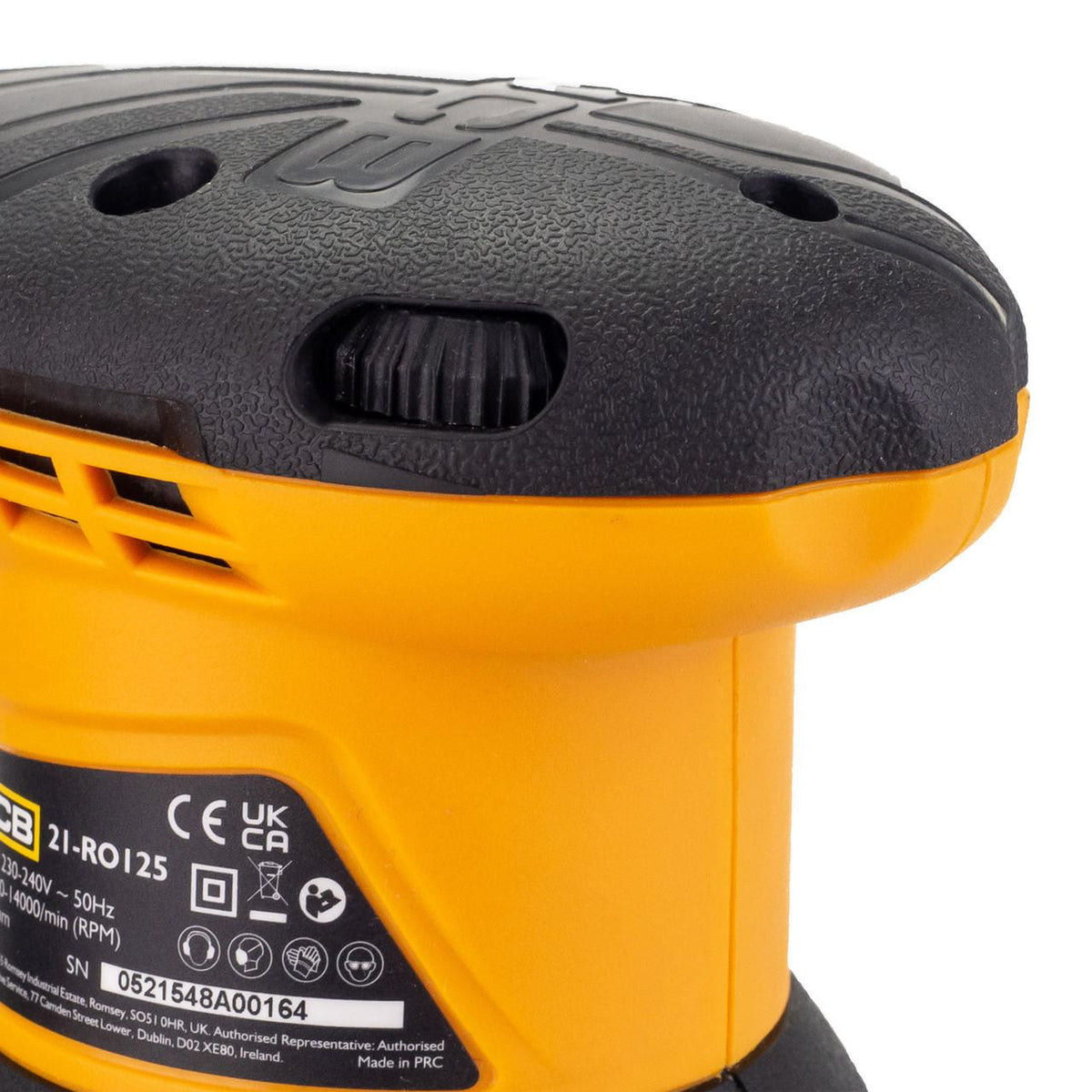 JCB 21-RO125 Orbital Sander 320W 125mm 5in Variable Speed 230V Random Orbital Sander Wood Sander