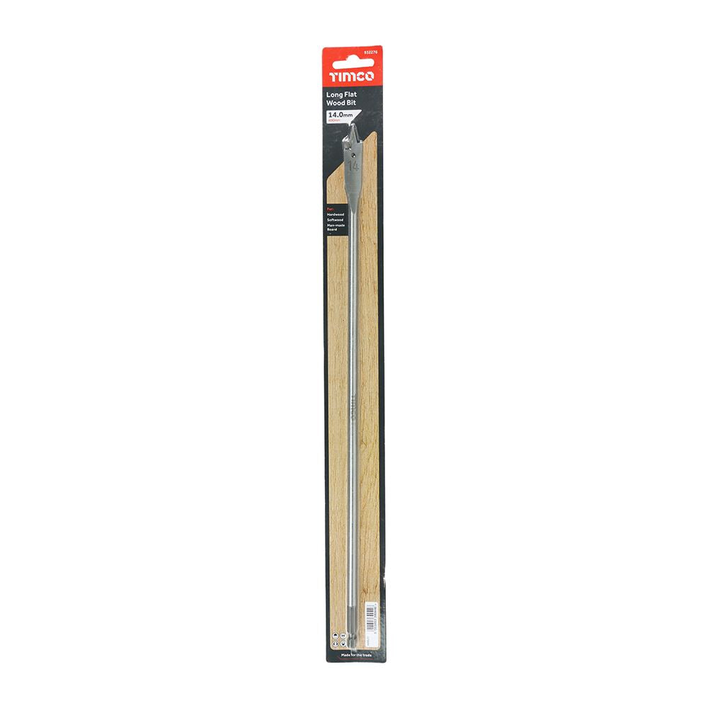 TIMCO Long Flat Wood Bit 14.0 x 400 Pack 1
