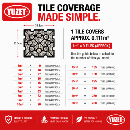 Yuzet Driveway Grid Gravel Grass Reinforcement Pavers Shed Base Car Park